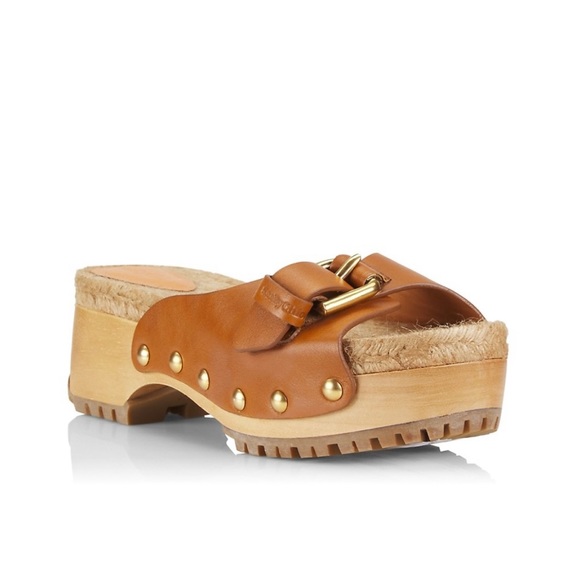 See by Chloe. Joline Buckle-Accented Leather Clogs (size 40) - Picture 2 of 13